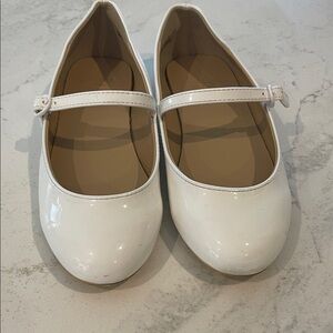 Janie and Jack White Patent Mary Jane Flats for Kids